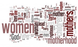 Wordle of the speech, "Are we not all mothers?" by Sheri Dew