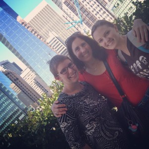 Me, with L and M, a couple of Mormon-y friends who came to hang out during a lunch break in San Francisco