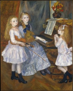 The Daughters of Catulle Mendès, Huguette (1871–1964), Claudine (1876–1937), and Helyonne (1879–1955) by Auguste Renoir Courtesy of MET