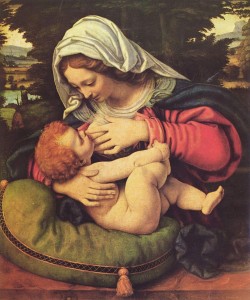 Virgin of the Green Cushion by Andrea Solario