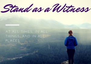 stand as a witness