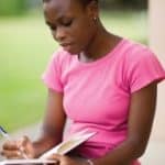 girl with journal