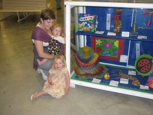 My Rainbow shawl won honorable mention at the county fair in 2011.