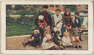 Kinney Brothers (American) Card No. 169, Belgian Refugees at the Alexander Palace, London, from the World War I Scenes series (T121) issued by Sweet Caporal Cigarettes, ca. 1914 American, Photolithograph; Sheet: 1 9/16 × 2 5/8 in. (3.9 × 6.7 cm) The Metropolitan Museum of Art, New York, The Jefferson R. Burdick Collection, Gift of Jefferson R. Burdick (Burdick 246, T121.171) http://www.metmuseum.org/Collections/search-the-collections/634990