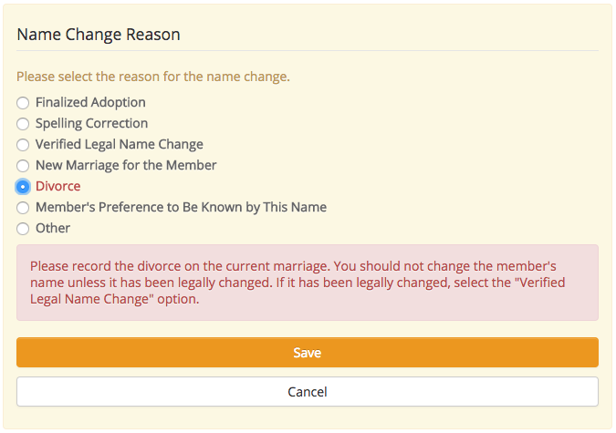 User Experience in Name Changes on Church Records