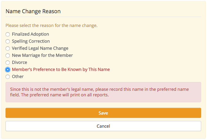 User Experience in Name Changes on Church Records