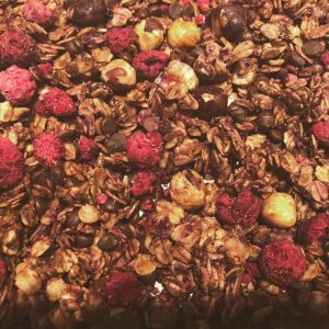 raspberry chocolate granola