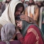 Jesus comforts Martha