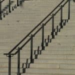 Steps with a handrail