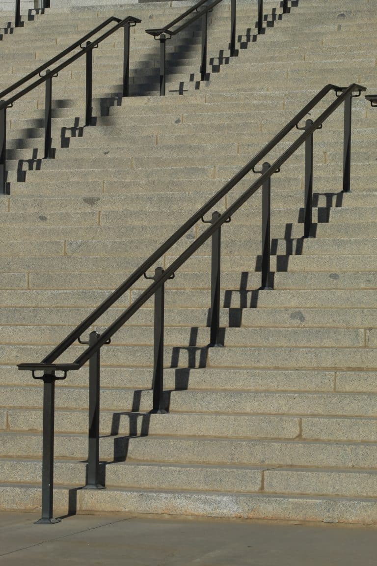 Steps with a handrail