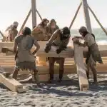 Nephi and his brothers building a ship