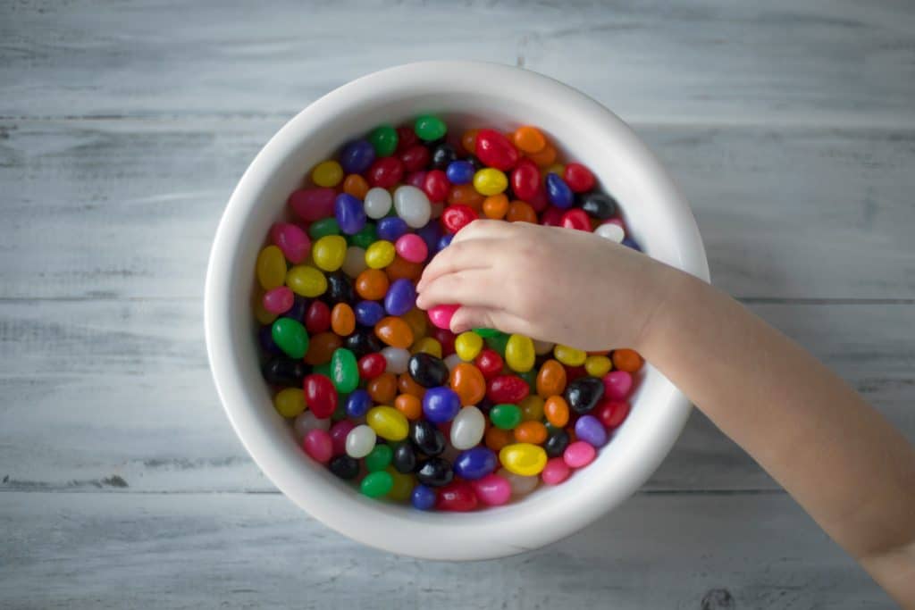 bowl of jellybeans