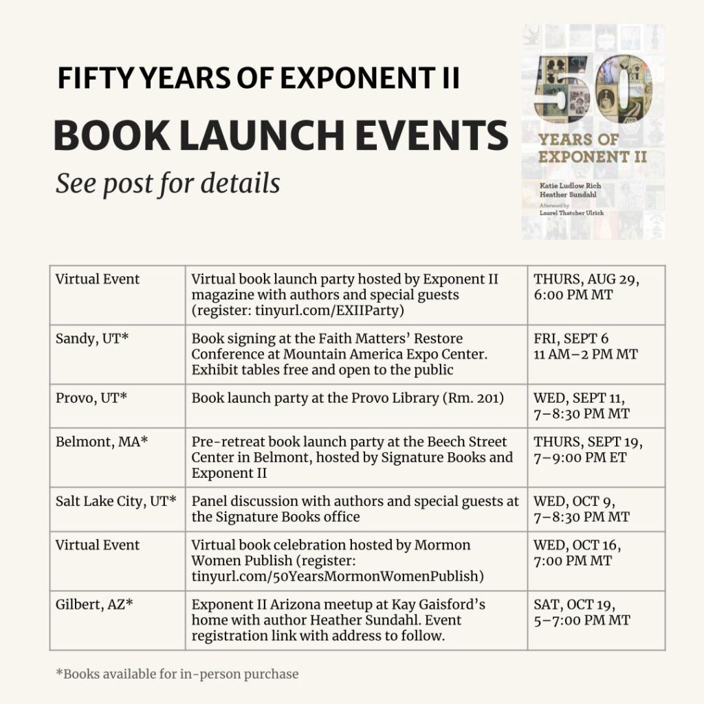 You're Invited! Book Launch Events for 50 Years of Exponent II 50 Years of Exponent II