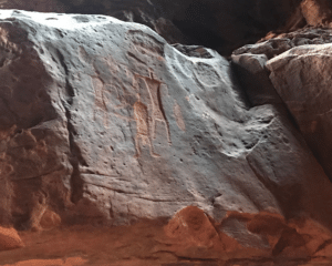 Cave drawings of a woman giving birth