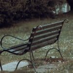 Church on a park bench