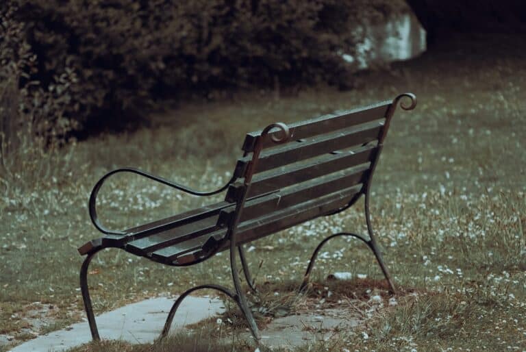 Church on a park bench