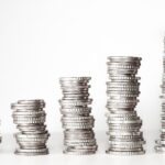 Stacks of silver coins