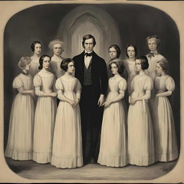 Joseph gothic horror portrait with wives for feature art