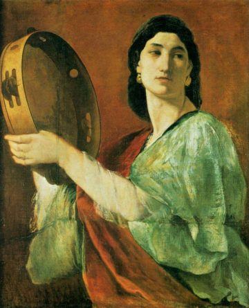 Miriam with tambourine