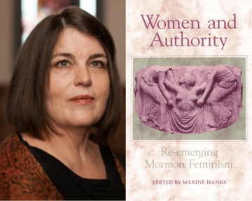 Image of author Maxine Hanks and the book cover for Women and Authority