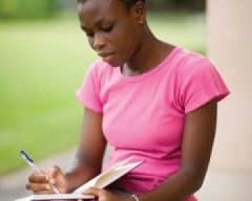 girl with journal